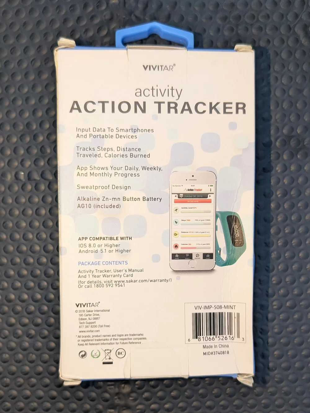 NIB Vivitar Activity Action Tracker Mint Green VIV-IMP-508 New Sealed Deadstock